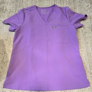 Figs Lilac Dawn Scrub Top Size M